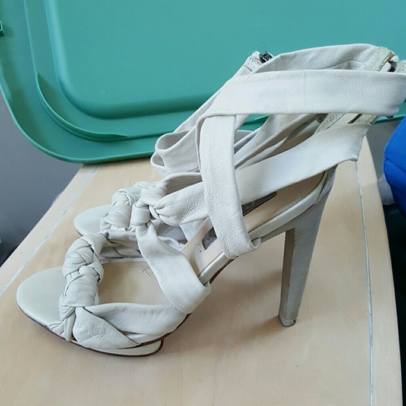 BCBG High Heel Leather Sandals, Prom - Picture 4 of 8